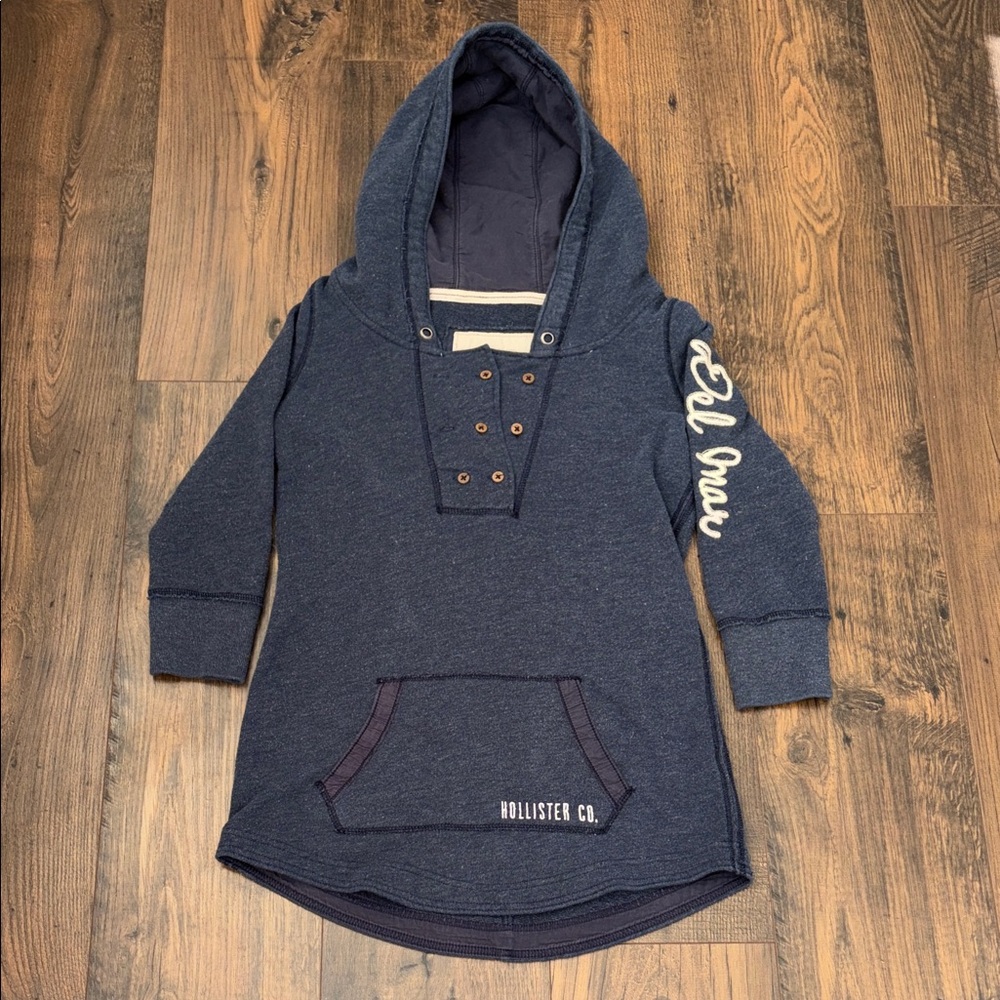 Hollister Dark Gray Hoodie with Logo